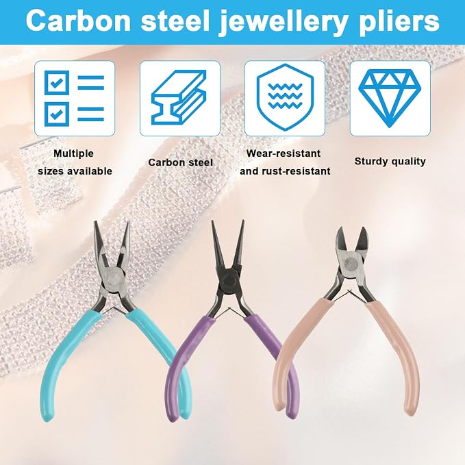 3 Pcs Jewelry Pliers Set, Jewelry Making Tools - Image 6