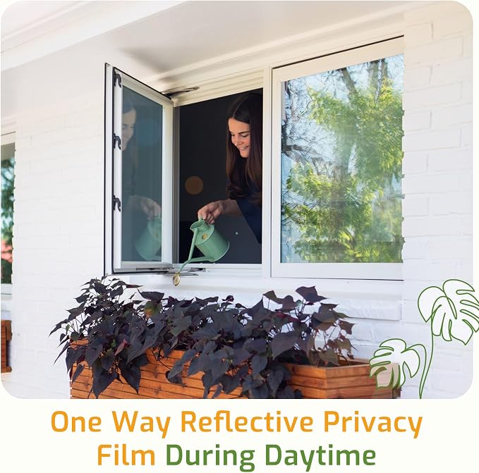 LUTE One Way Window Privacy Film, Window Tint, 35.4" x 118.1" | Sun Blocking UV - Image 9