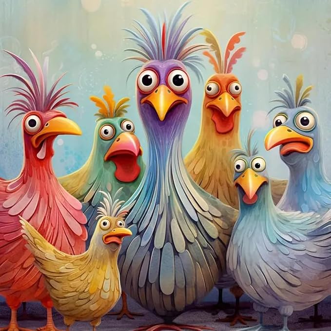 MBNTJHT Chicken Stamped Cross Stitch Kits by MBNTJHT