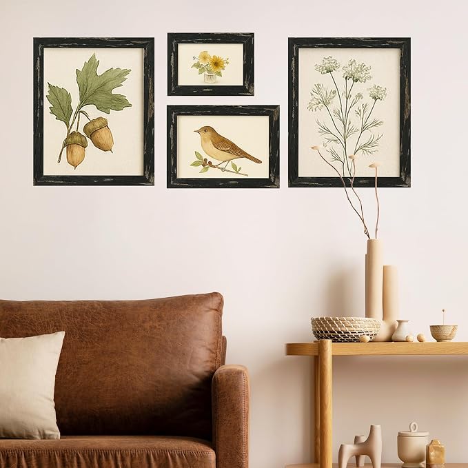 puthiac 5x7 Rustic Farmhouse Picture Frame, Swamp Black, 1 Pack | Distressed - Image 7