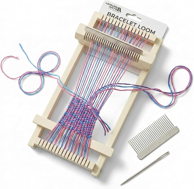 Leisure Arts Loom Bracelet Weaving, Bracelet Maker, Weaving Loom, Bead Loom by LeisureArtsInc