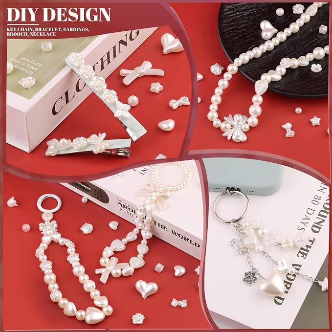 270-320PCS TINKRSTUFF Assorted Mix ABS Imitation Pearl Beads - Image 6