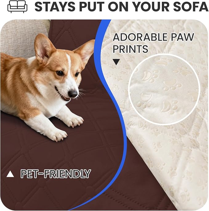 Waterproof Couch Covers for Pets, Waterproof Dog Bed Cover, Anti-Slip Soft Dog - Image 3