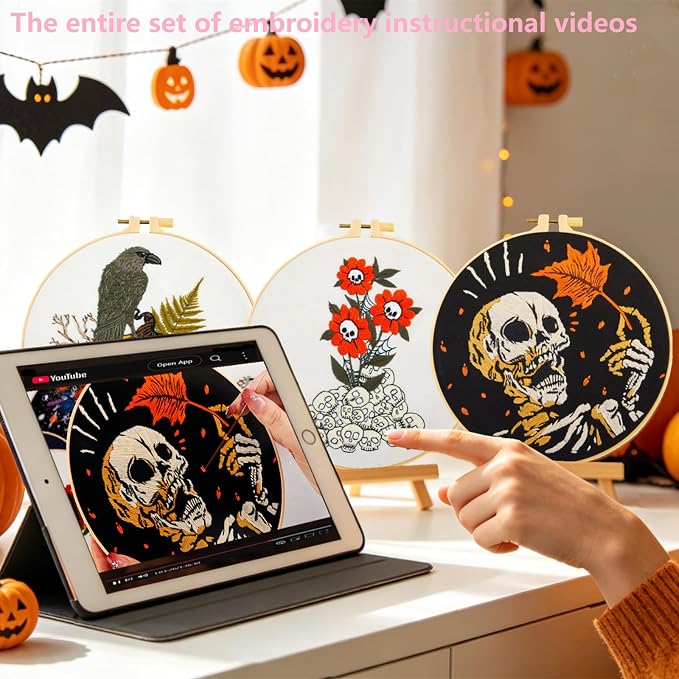 Gothic Halloween Embroidery Starter Kit - Image 4