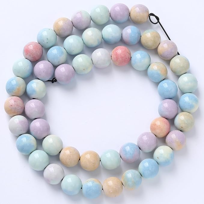 6mm 60pcs Natural Alxa Rainbow Stone Beads for Jewelry Making Energy Healing Power Stone Beads DIY Bracelet Necklace Accessories 15"