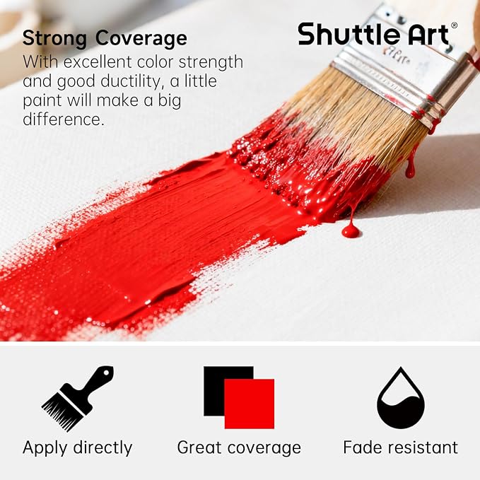 Shuttle Art Red Fabric Paint, 16.9 oz Permanent Fabric Paint - Image 4