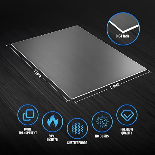 10 Pack of Acrylic Sheets 5x7-0.043" Thick Clear Extruded Plexiglass Sheets - Image 3