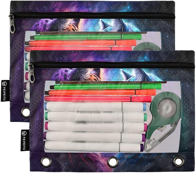 Cheetah Tiger Galaxy Pencil Pouch - Image 2