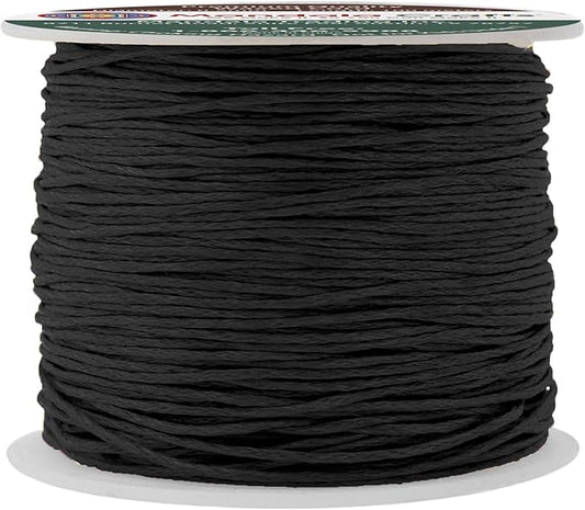 Mandala Crafts 0.5mm 109 Yards Black Cotton Waxed Cord for Jewelry Making Bracelet Cord Waxed String - Beading String Thread Jewelry Cords for Necklaces String