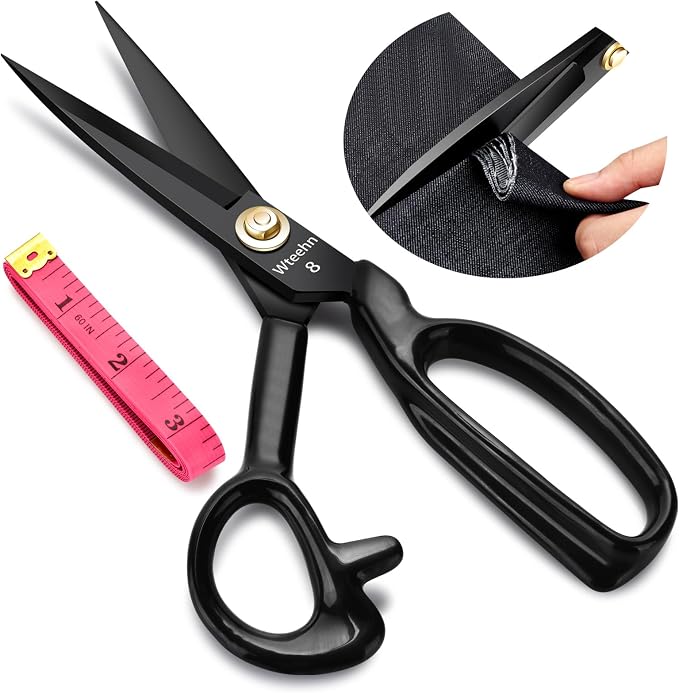 Fabric Scissors Professional, Tailor Sharp Sewing Shears by Wteehn