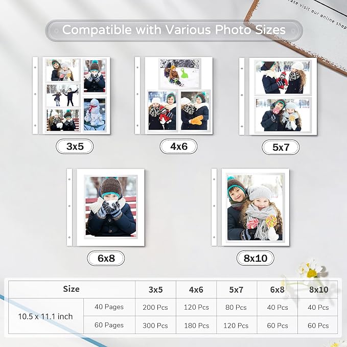 Popotop Large Photo Album Self Adhesive 4x6 5x7 8x10 Scrapbook Album DIY - Image 9