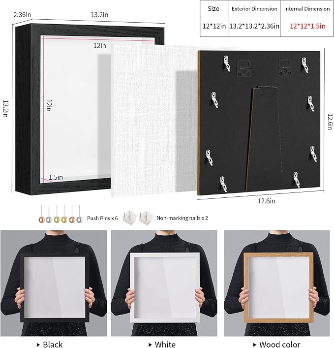 12x12 Shadow Box Picture Frame - Image 3