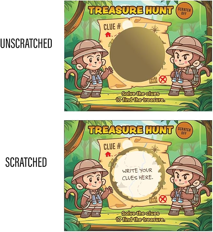 My Scratch Offs Jungle Treasure Scavenger Hunt Map Make Your Own Scratch Off - Image 4