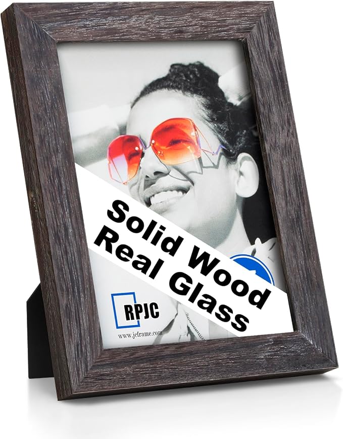RPJC Solid Wood Picture Frame 5x7 – Real Wood Frame by RPJC