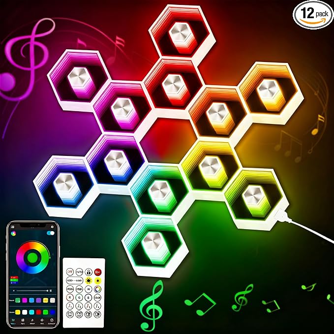 Hexagon LED Lights by vimeepro
