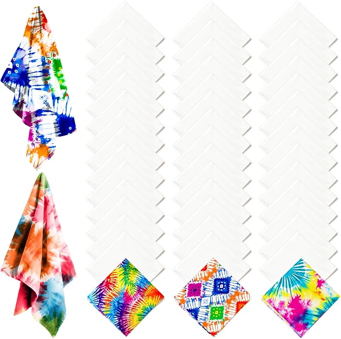 Cotton White Bandana, Handkerchiefs Headband Head Wrap Scarf by Unknown