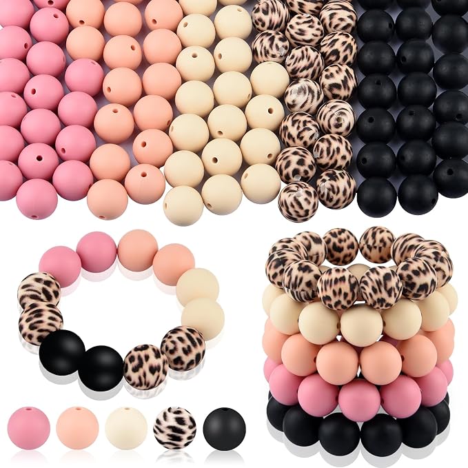ASTARON 100 Pcs 15mm Silicone Beads by ASTARON