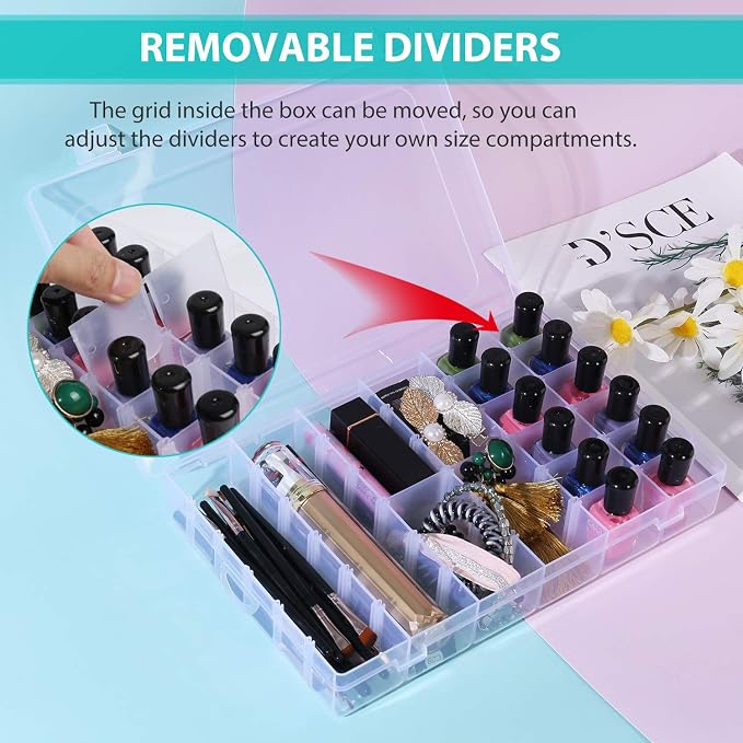 Umirokin Small Parts Organizer Box 2 Pack, 36 Grid Bead Organizer - Image 5