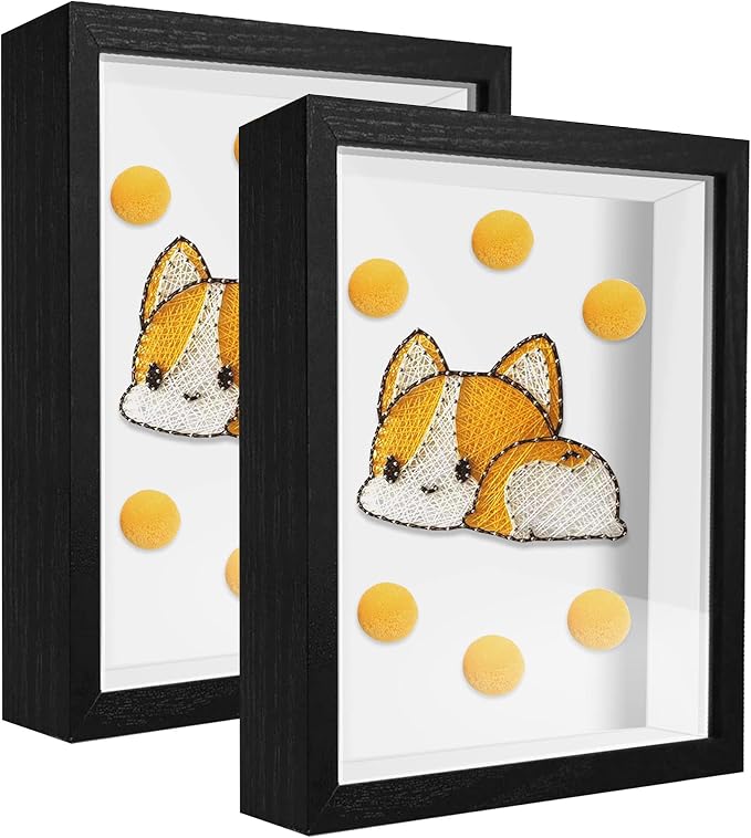 5x7 Small Shadow Box Frame Display Case, Display Case Box by TOUYINGER