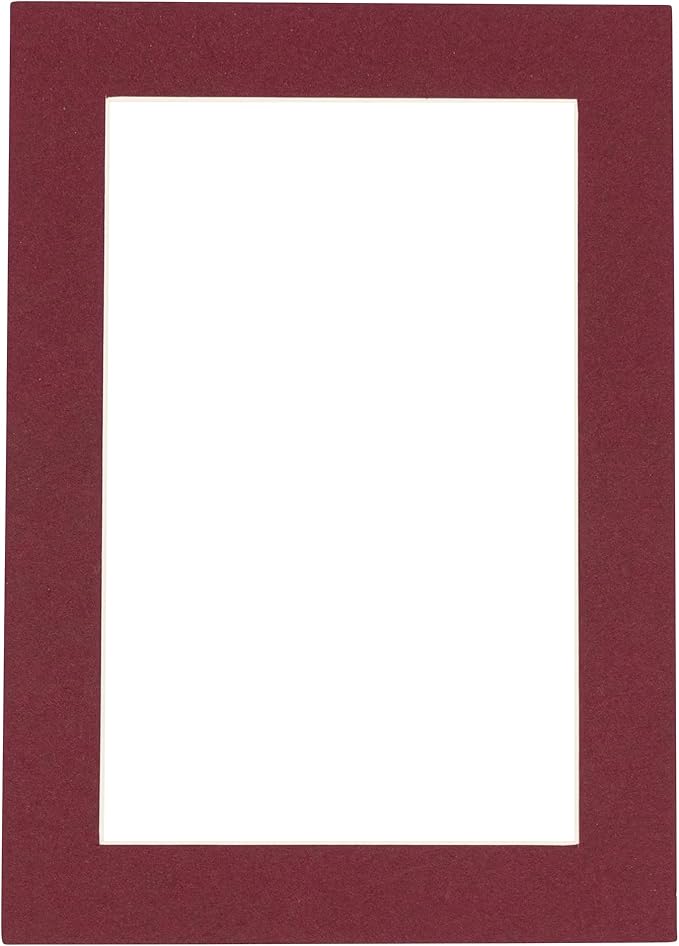 11x14 Mat for 8.5x11 Photo - Precut Maroon Picture Matboard for Frames Measuring 11 x 14 Inches - Bevel Cut Matte to Display Art 8.5 x 11 Inches - Acid Free ONE MAT with Backing Board & Clear Bag