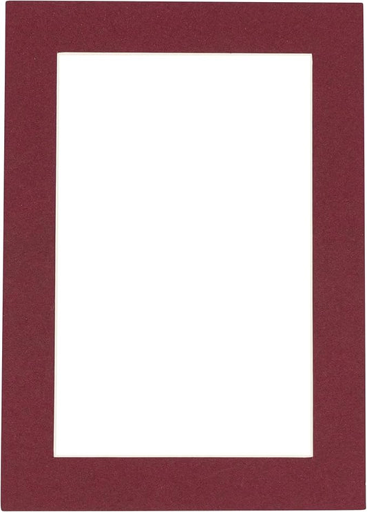 11x14 Mat for 8.5x11 Photo - Precut Maroon Picture Matboard for Frames Measuring 11 x 14 Inches - Bevel Cut Matte to Display Art 8.5 x 11 Inches - Acid Free ONE MAT with Backing Board & Clear Bag