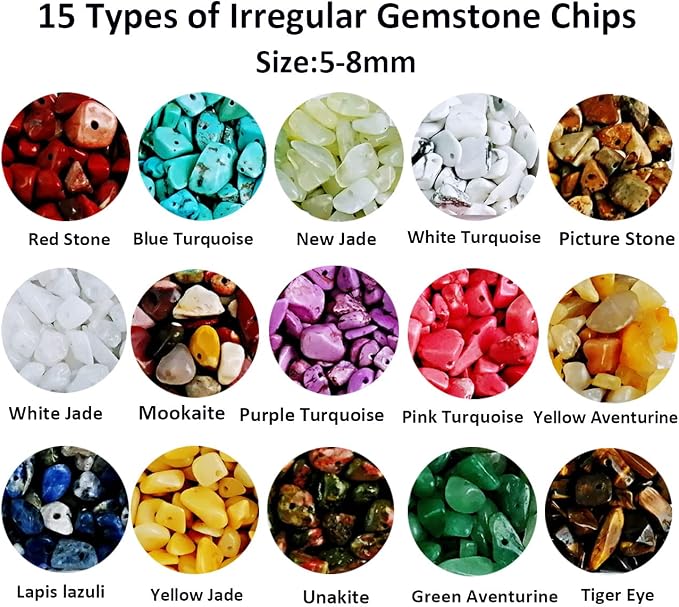 Gemstone Beads Natural Irregular Shaped Stone Chips Crystal Energy Healing Power - Image 2