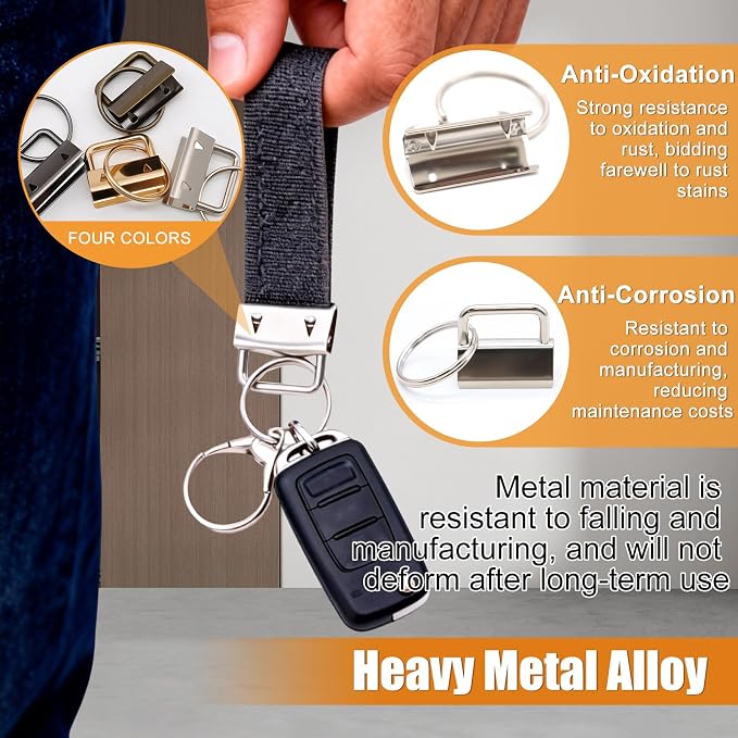 mankk 40PCS 1 inch Key Fob Hardware Set - Image 5