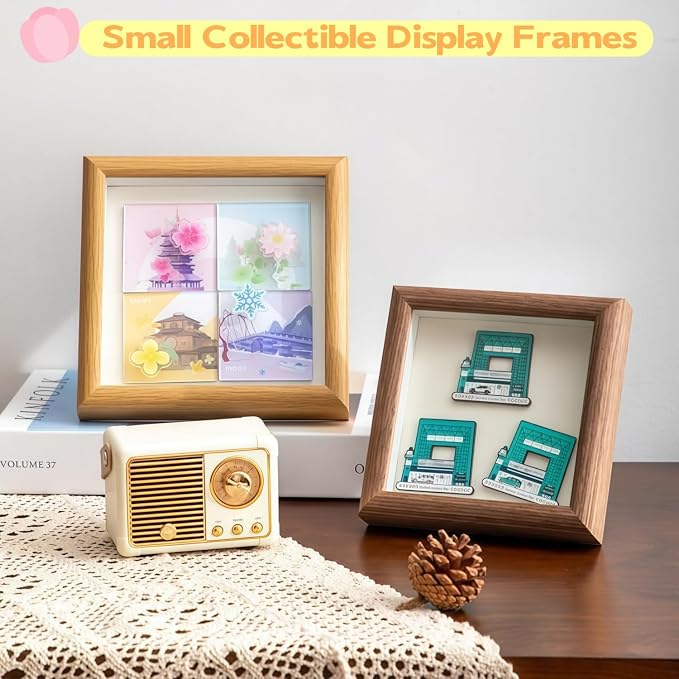 4x4 Shadow Box Picture Frame Real Glass Front, Small Shadow Box Frame Display - Image 4