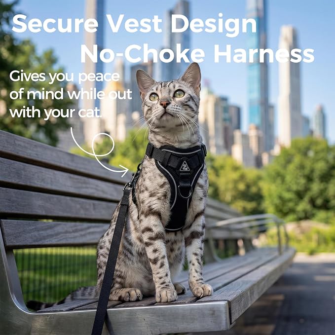Cat Harness and Leash Set Escape Proof Tactical Medium Kitten Harness Emotional - Image 3