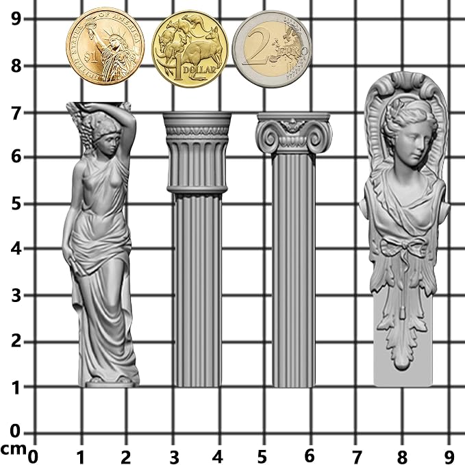 Art Mold for Polyclay Air Dry Clay Plaster, Decorative Column and Sculpture - Image 5