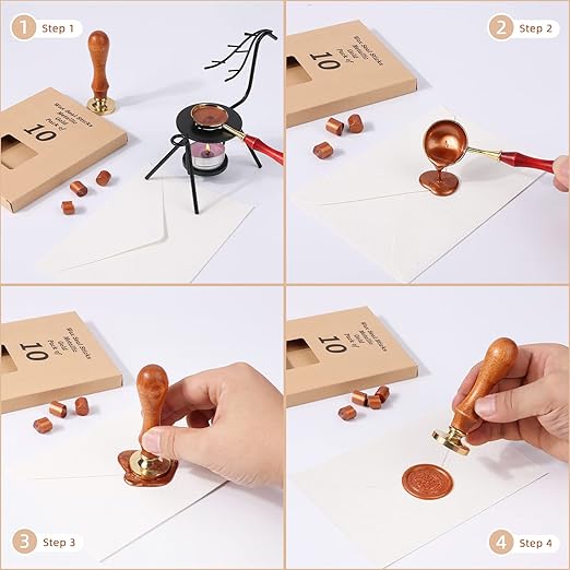 Gun Glue Sealing Wax Sticks for Wax Seal Stamp - Metallic Wine Red, Great for Wedding Invitations, Cards Envelopes, Snail Mails, Wine Packages, Christmas Gift Ideas, Pack of 10