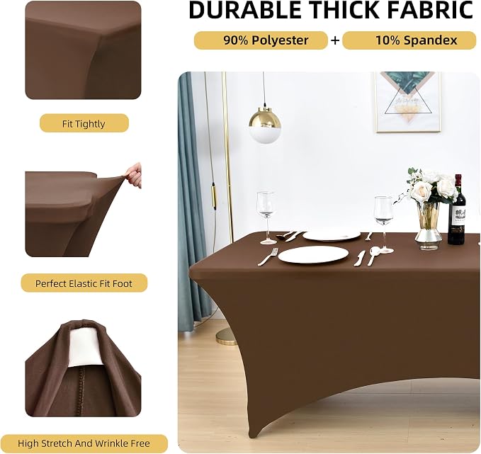 2-Pack 6ft Spandex Table Covers - Image 2