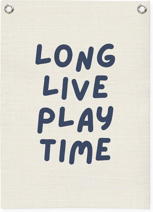 Play Room Wall Decor,Long Live Boyhood Linen Canvas Banner,Playroom Decor Wall Hanging Banner Flag Decor for Toddler Boy Kids Room Nursery Playroom Bedroom 18x25 Inch