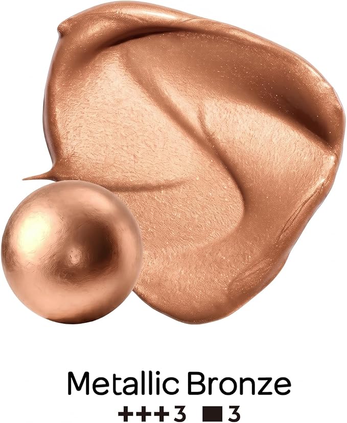 Nicpro Metallic Bronze Acrylic Paint, 8.45oz/250ml Bronze Craft Paint | Large - Image 2