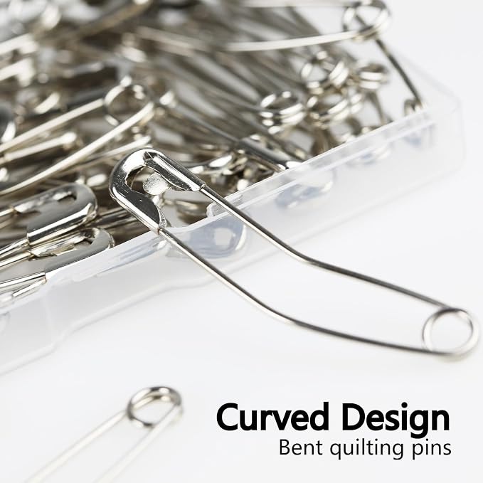 Quilt Safety Pin Curve 1.5 inch Sewing Supply Large Curve Safety Pin Quilt - Image 6