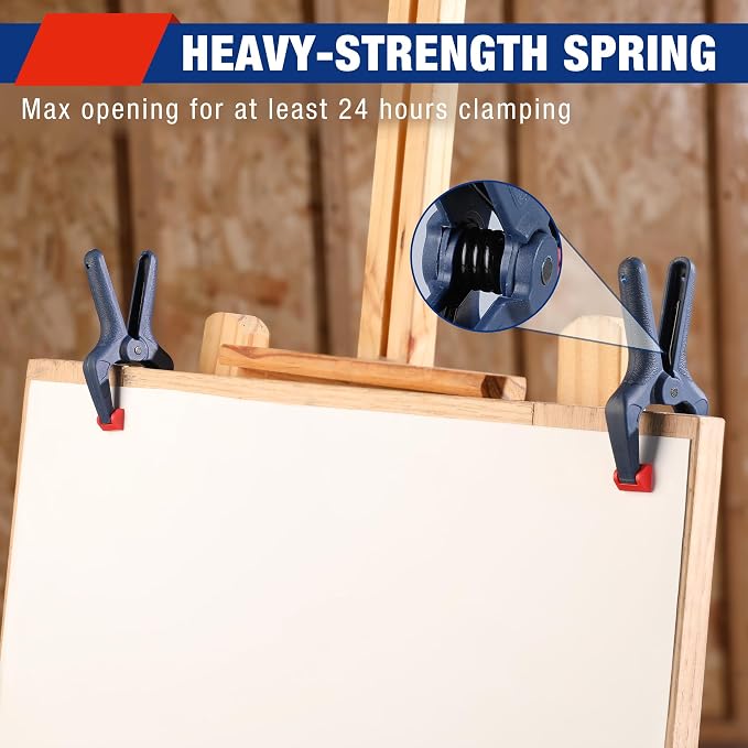 WORKPRO Spring Clamp Set 16-Piece 3-3/8" Adjustable Jaw Pads | Durable Nylon: - Image 6