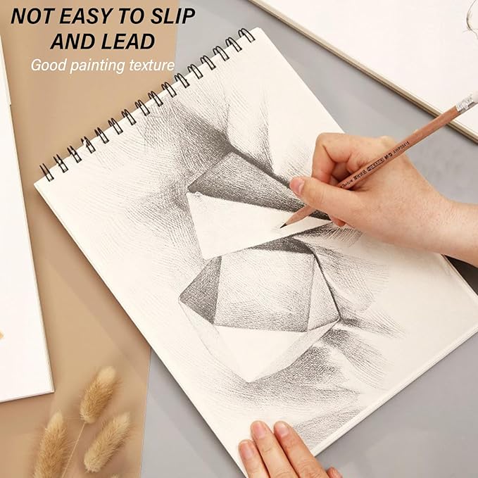 Deokke Sketchbook Top Spiral Bound Sketch Pad, 9 x 12 inch,100GSM Thick Paper,50 Sheets 100 Pages,Art Sketch Book Aesthetic Cute Drawing Writing Paper,for Girls Women-Bear