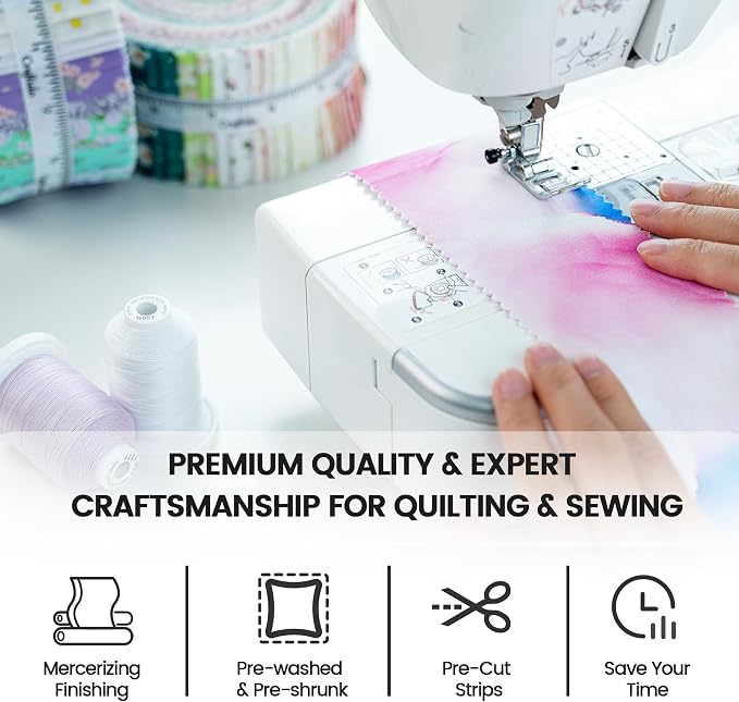 Craftido-20 Options-100% Cotton Jelly Roll Fabric Precut Strips - Image 7