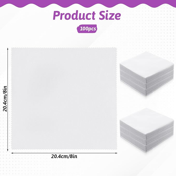 100 Pack 8-inch Cotton Fabric Squares, 8″ Precut Cotton Fabric Squares - Image 2