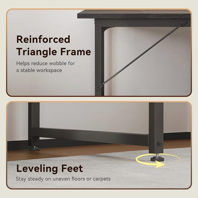 Coleshome 79 Inch Large Computer Desk - Image 6