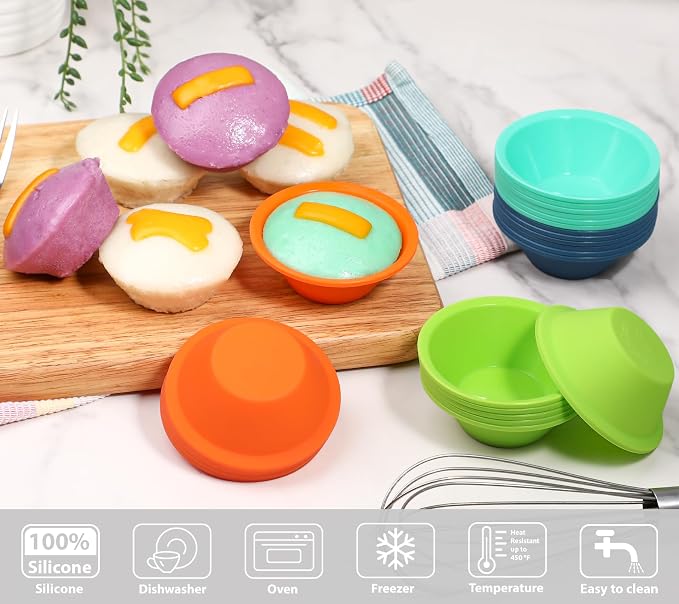 Webake 24 Pcs Platinum Silicone Puto Molder Filipino Medium-Size, 2.75" - Image 7