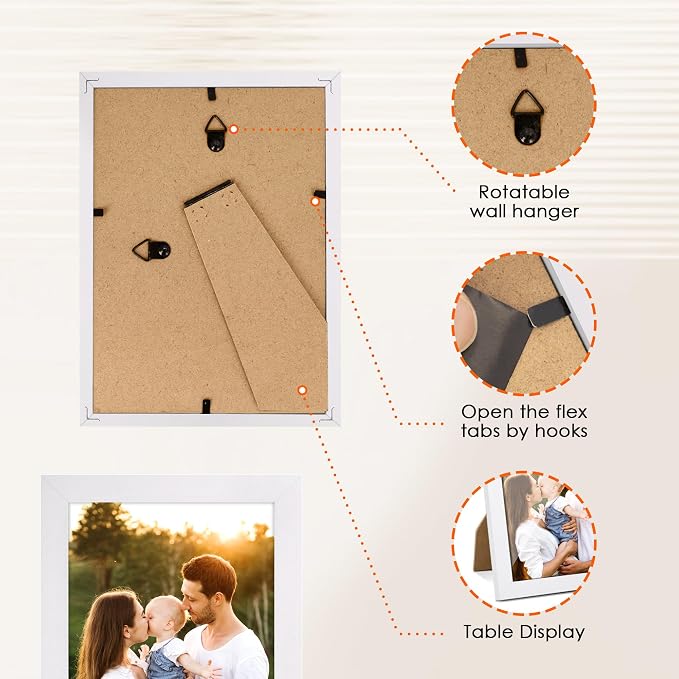 FIXSMITH 4x6 Picture Frame Set of 2, Photo Frame 4x6 - Image 5