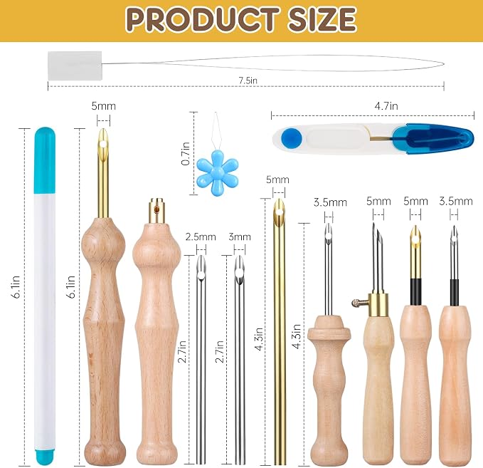 Punch Needle Kit Includes Adjustable Punch Needle Tool - Image 2