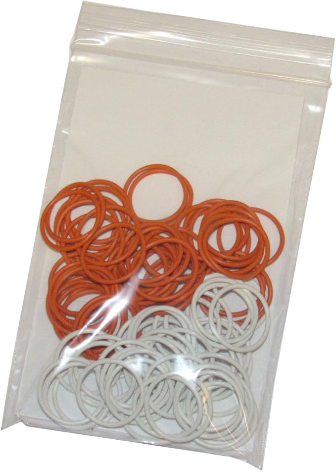 (100 Pack) Soft Stitch Ring Markers, Orange & White (Large Size for Needle Sizes 17-35, Includes 2 Colors, for Knitting/Crochet/etc)