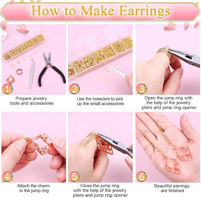 Paxcoo Gold Jump Rings for Jewelry Making - Image 5