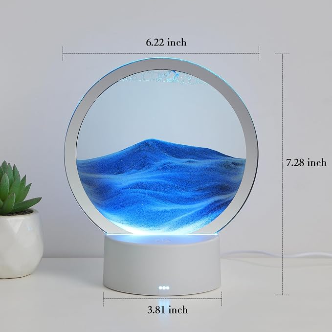KPNUWN Moving Sand Art Liquid Motion, 3D Deep Sea Sandscape Color Quicksand - Image 2