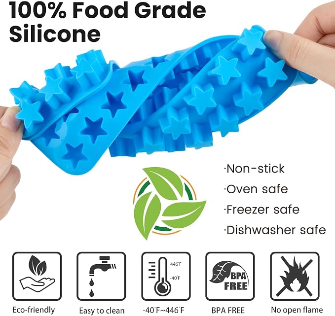 JOERSH Star Candy Molds, 240 Cavities, Non Stick, - Image 3