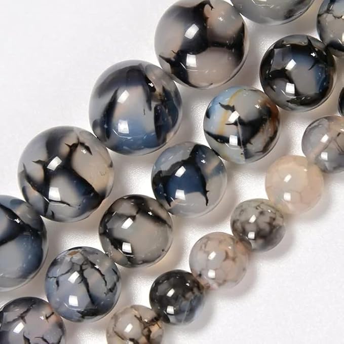 Zenkeeper 116Pcs Dragon Vein Agate Beads by Zenkeeper