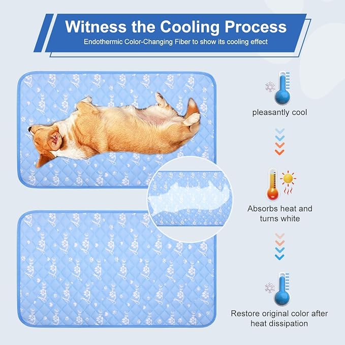 MH MYLUNE HOME Dog Cooling Mat 59" x 40" Arc-Chill Cool Fiber & Endothermic - Image 3