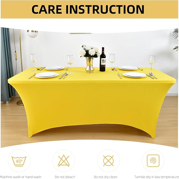 10-Pack 6ft Spandex Table Covers - Image 6